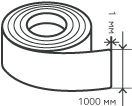 Рулон нержавеющий 1х1000 мм.  AISI 304 (08Х18Н10) холоднокатаный,  шлифованный