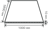 Лист нержавеющий  10х1000х5890 мм.  20Х13 горячекатаный,  матовый